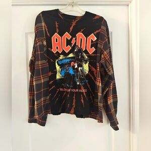 ACDC Reworked Plaid Flannel Large